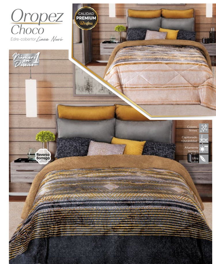 Cobertor Regina con borrega línea Nuvó